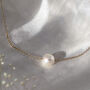Sterling Silver Floating Pearl Necklace, thumbnail 4 of 11