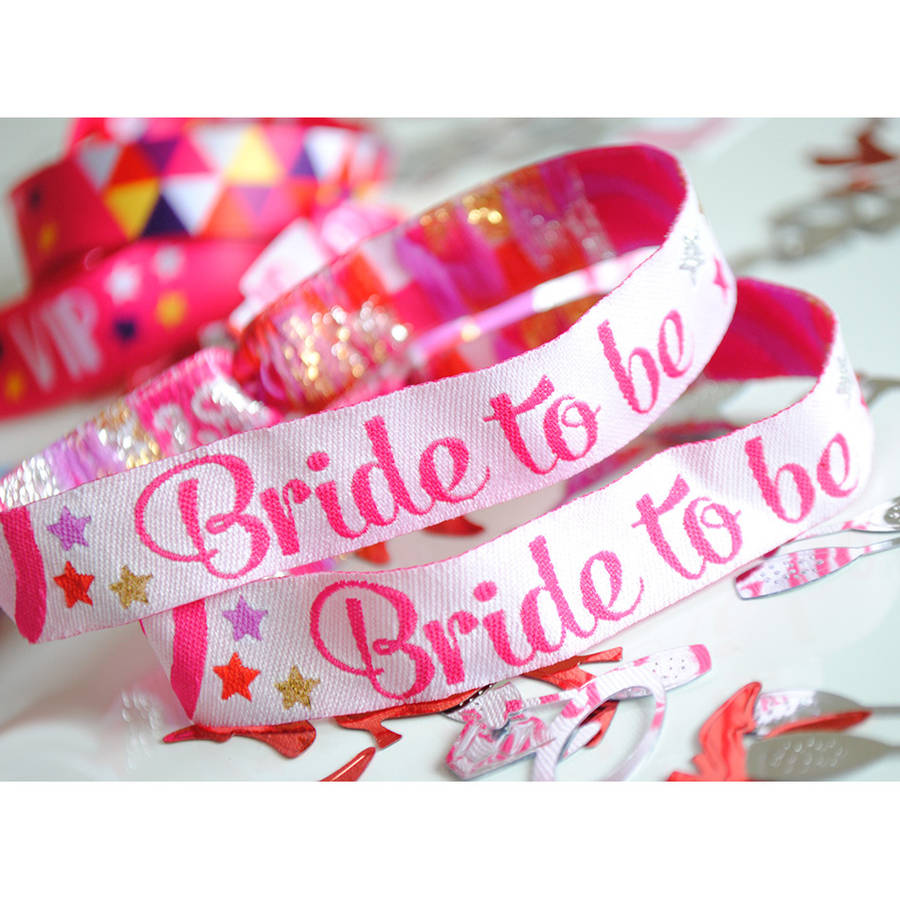 Bride To Be Hen Party Wristband, 1 of 5