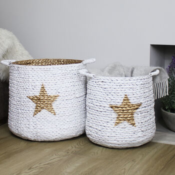 Set Of Luxury Gold Star Baskets, 4 of 6