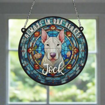 English Bull Terrier Memorial Suncatcher, 3 of 6