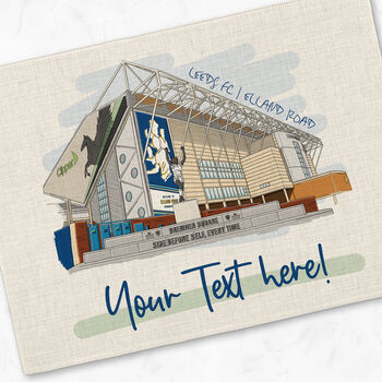 Personalised Leeds Utd Placemat, Football Gift, 2 of 5