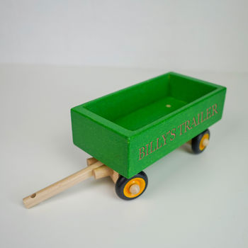 Wooden Tractor And Trailer Toy, 8 of 10