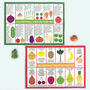 UK Seasonal Fruits And Vegetables Charts, thumbnail 1 of 7