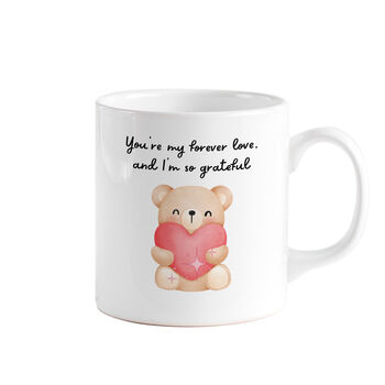 Forever Love Teddy Bear Mug Valentine Gift, 2 of 8