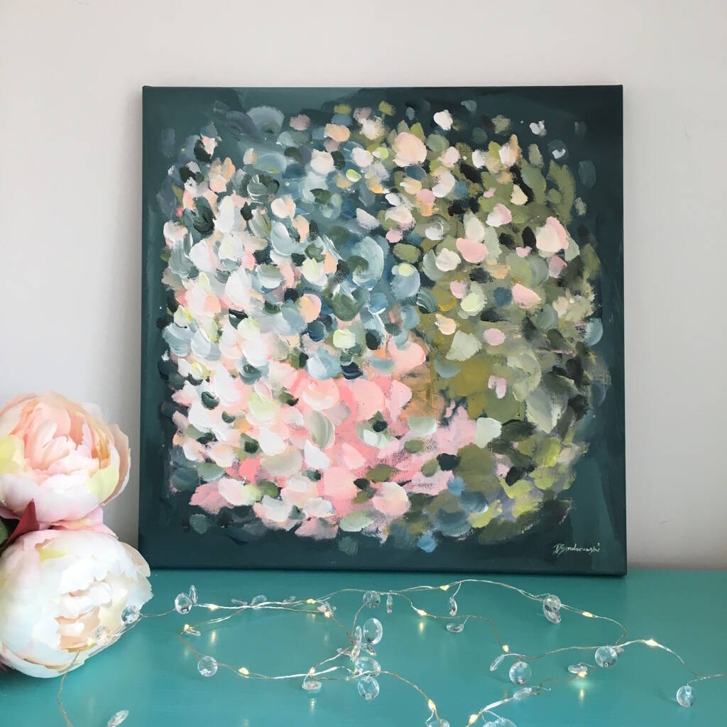 Modern Abstract Pastel Painting On Canvas Commission By PaintMeHappy