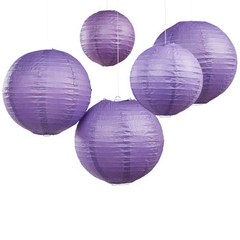 Purple Party And Wedding Paper Hanging Lanterns, 2 of 2