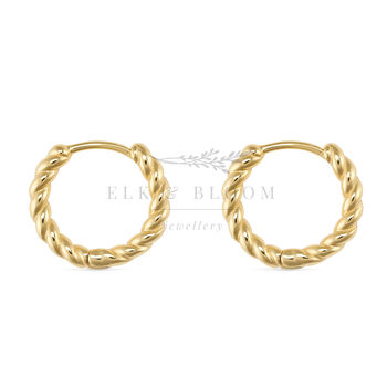 Gold Or Silver Minimalist Huggie Hoop Earrings, 9 of 12