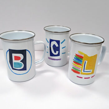 Large Enamel Alphabet Mug, 9 of 11