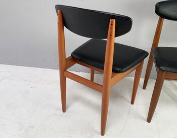 Four Mid Century Dining Chairs By Schreiber, 6 of 7