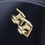 Square Pattern Gold Cufflinks Gift For Men 316 L Stainless Steel Vintage Accessory, thumbnail 5 of 6