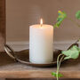 Forged Brass Metal Round Candle Plate, thumbnail 1 of 2