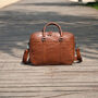 Minimalist Leather Briefcase Laptop Bag, thumbnail 5 of 10