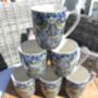 Set Of Six Aspen Mugs In Blue Strawberry Thief Design, thumbnail 4 of 12