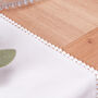 Marseille White French Knot Table Runner, thumbnail 5 of 5
