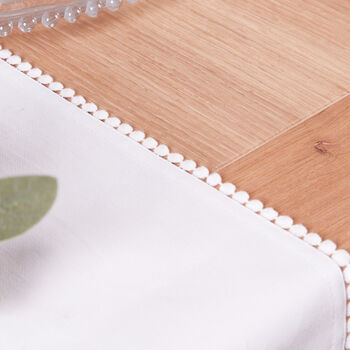 Marseille White French Knot Table Runner, 5 of 5