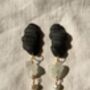 Abstract Scallop Shell Dangle Drop Statement Earrings, thumbnail 10 of 11