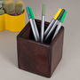 Personalised Norfolk Leather Desk Set Two Colours, thumbnail 7 of 9