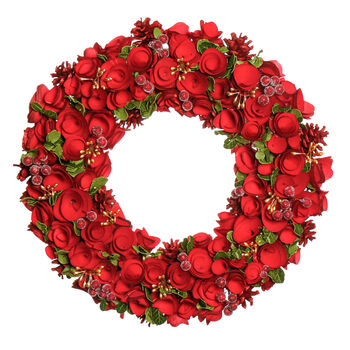 Extra Large Luxury Christmas Roses Wreath, 2 of 6