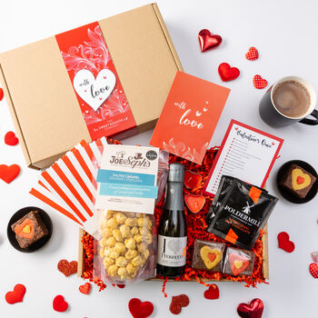 'With Love' Popcorn, Chocolate And Prosecco Hamper, 3 of 3