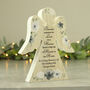 Personalised Memorial Wooden Angel Christmas Ornament, thumbnail 2 of 6