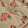 Set Of Two Country Rose Seat Cushions With Ties, thumbnail 3 of 5