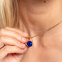 Gold Vermeil Plated Lapis Lazuli Pendant Necklace, thumbnail 1 of 6