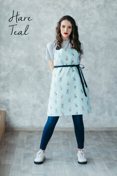 Cat Apron For Kids | Personalised Toddler Aprons With Dog, Bunny And Duck Prints, 9 of 12