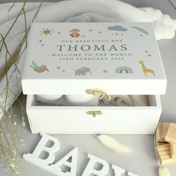Personalised Safari Animals Keepsake Box, 2 of 8