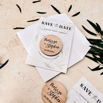 Save The Date Magnet With Botanical Cards, 7 of 9