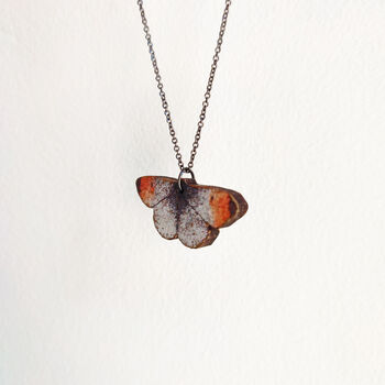 Orange Tip Butterfly Pendant Necklace, 3 of 4