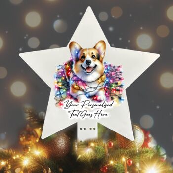 Personalised Corgi In Christmas Lights, 7 of 9