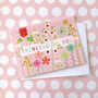 Mini Floral Thinking Of You Card, thumbnail 3 of 5