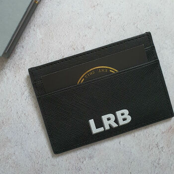 Personalised Dropshadow Leather Cardholder, 2 of 4