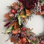 Dahlia, Heather And Blackberry Mini Autumn Wreath, thumbnail 2 of 10