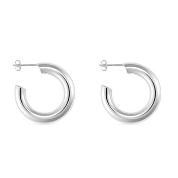 Chunky 14k Gold Or Silver Thick Hoop Earrings, 7 of 12