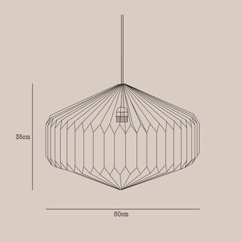 Diamond Origami Paper Lampshade, 6 of 6