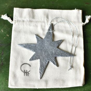 Personalised Silver Star Hanging Decoration, 6 of 7