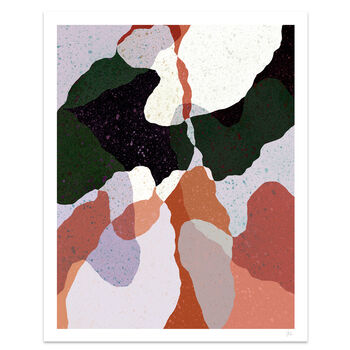 Terrazzo Abstract Leaf Shapes Art Print, 4 of 8