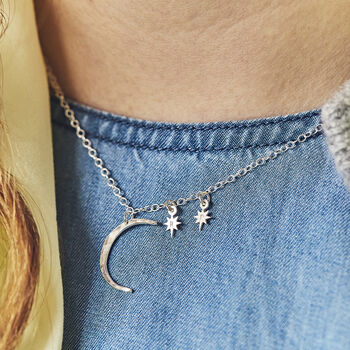 Personalised Moon And Stars Necklace, 7 of 7