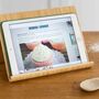 Personalised Bamboo Floral Recipe Book Or Tablet Stand, thumbnail 4 of 4