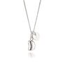Personalised Sterling Silver Jelly Bean Heart Necklace, thumbnail 3 of 6