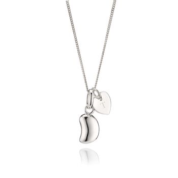 Personalised Sterling Silver Jelly Bean Heart Necklace, 3 of 6