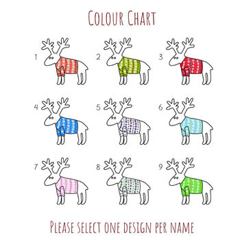 Personalised Family Christmas Bauble Reindeer Design Keepsake Design, 2 of 2