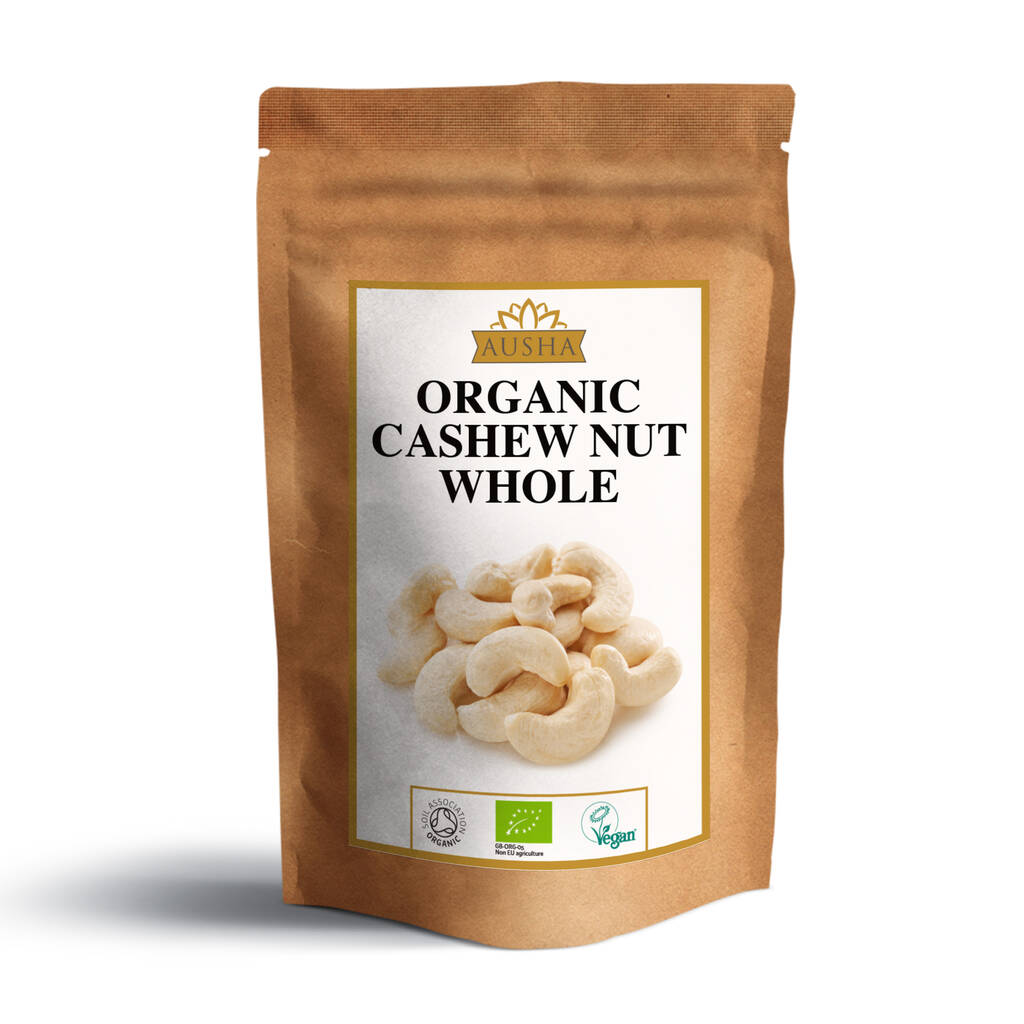 Organic Whole Cashew Nuts 500g W320 Grade, 1 of 8