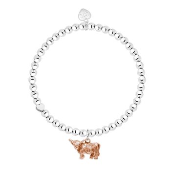 With Love From Scotland Gift, Highland Cow Bracelet Gift, 2 of 3