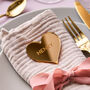 Personalised Gold Heart Wedding Place Setting, thumbnail 5 of 5