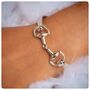 Personalised Sterling Silver Snaffle Bangle, thumbnail 4 of 12