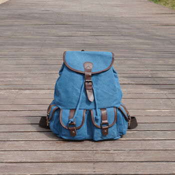 Colourway Canvas Backpack Rucksack, 4 of 11