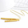 Personalised Solid Gold Bar Necklace, thumbnail 3 of 9