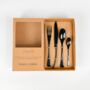 Munich Black Stainless Steel Cutlery Sets X16/24 Pieces, thumbnail 2 of 6